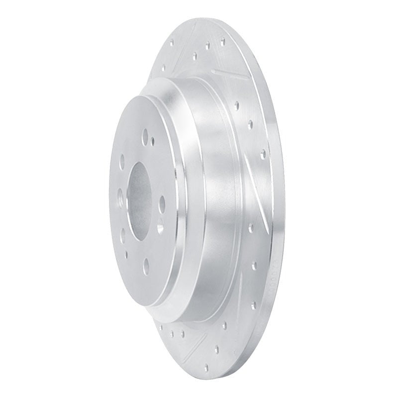 R1 Concepts Honda Pilot Rear Left Drilled & Slotted Silver Brake Rotor (Part Number: RNCEDZ - 59062L) | rncEDZ - 59062L - JDMuscleSPK986490
