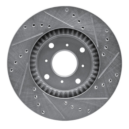 R1 Concepts Honda Prelude Front Left Drilled & Slotted Silver Brake Rotor (1992 - 1996) | rncEDZ - 59022L - JDMuscleSPK986449