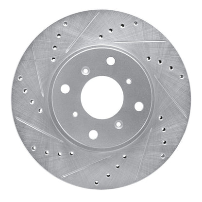 R1 Concepts Honda Prelude Front Left Drilled & Slotted Silver Brake Rotor (1992 - 1996) | rncEDZ - 59022L - JDMuscleSPK986449