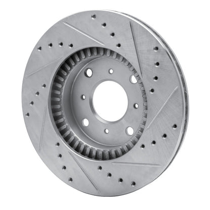 R1 Concepts Honda Prelude Front Left Drilled & Slotted Silver Brake Rotor (1992 - 1996) | rncEDZ - 59022L - JDMuscleSPK986449