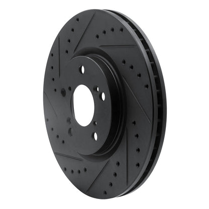 R1 Concepts Honda Ridgeline Front Left Drilled and Slotted Black Brake Rotor (Part rncECB - 59051L) | rncECB - 59051L - JDMuscleSPK975948