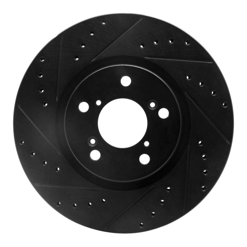 R1 Concepts Honda Ridgeline Front Left Drilled and Slotted Black Brake Rotor (Part rncECB - 59051L) | rncECB - 59051L - JDMuscleSPK975948