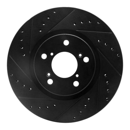 R1 Concepts Honda Ridgeline Front Left Drilled and Slotted Black Brake Rotor (Part rncECB - 59051L) | rncECB - 59051L - JDMuscleSPK975948