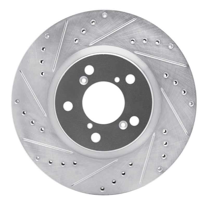 R1 Concepts Honda Ridgeline Front Left Drilled & Slotted Silver Brake Rotor Part Number RNCEDZ - 59051L | rncEDZ - 59051L - JDMuscleSPK986476