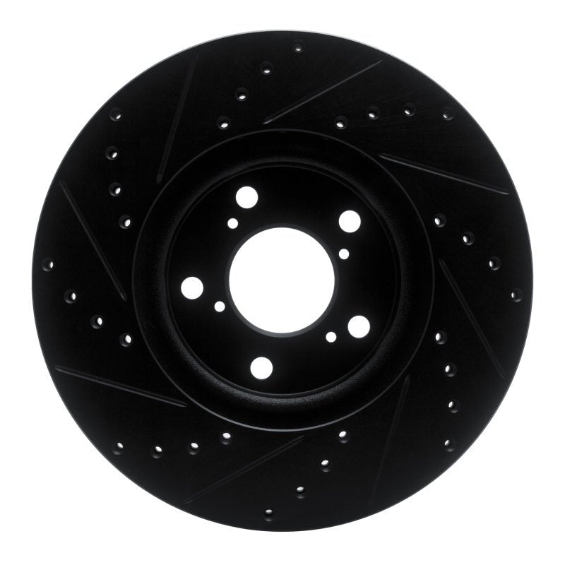 R1 Concepts Honda Ridgeline Front Right Drilled & Slotted Black Brake Rotor (2006 - 2014) | rncECB - 59051R - JDMuscleSPK975949