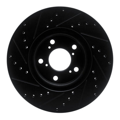 R1 Concepts Honda Ridgeline Front Right Drilled & Slotted Black Brake Rotor (2006 - 2014) | rncECB - 59051R - JDMuscleSPK975949