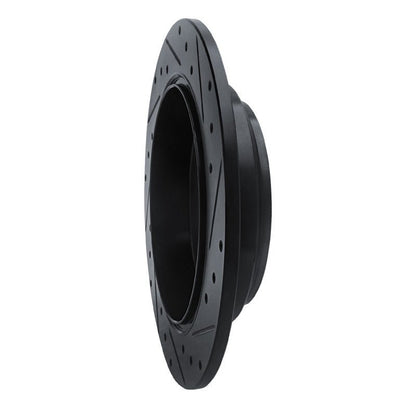 R1 Concepts Honda Ridgeline Rear Left Drilled & Slotted Black Brake Rotor (Part Number: RNC - ECB - 59062L) | rncECB - 59062L - JDMuscleSPK975962