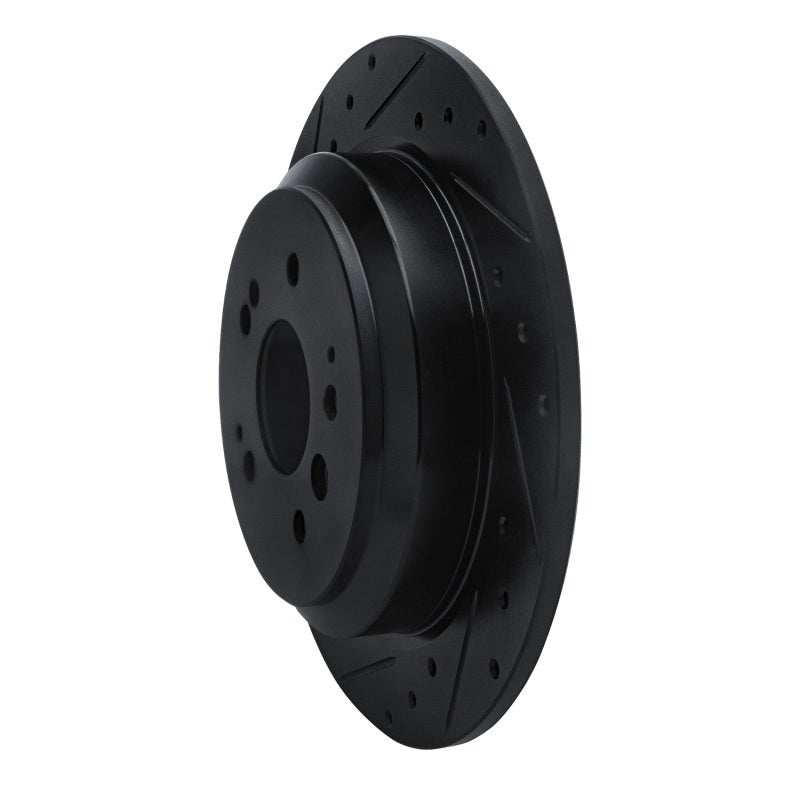 R1 Concepts Honda Ridgeline Rear Left Drilled & Slotted Black Brake Rotor (Part Number: RNC - ECB - 59062L) | rncECB - 59062L - JDMuscleSPK975962