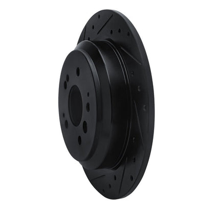 R1 Concepts Honda Ridgeline Rear Left Drilled & Slotted Black Brake Rotor (Part Number: RNC - ECB - 59062L) | rncECB - 59062L - JDMuscleSPK975962