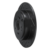 R1 Concepts Honda Ridgeline Rear Left Drilled & Slotted Brake Rotor (2006 - 2014) - Black Finish | rncECB - 59052L - JDMuscleSPK975950