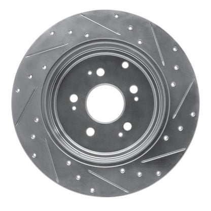 R1 Concepts Honda Ridgeline Rear Left Drilled & Slotted Silver Brake Rotor (Part rncEDZ - 59052L) | rncEDZ - 59052L - JDMuscleSPK986478