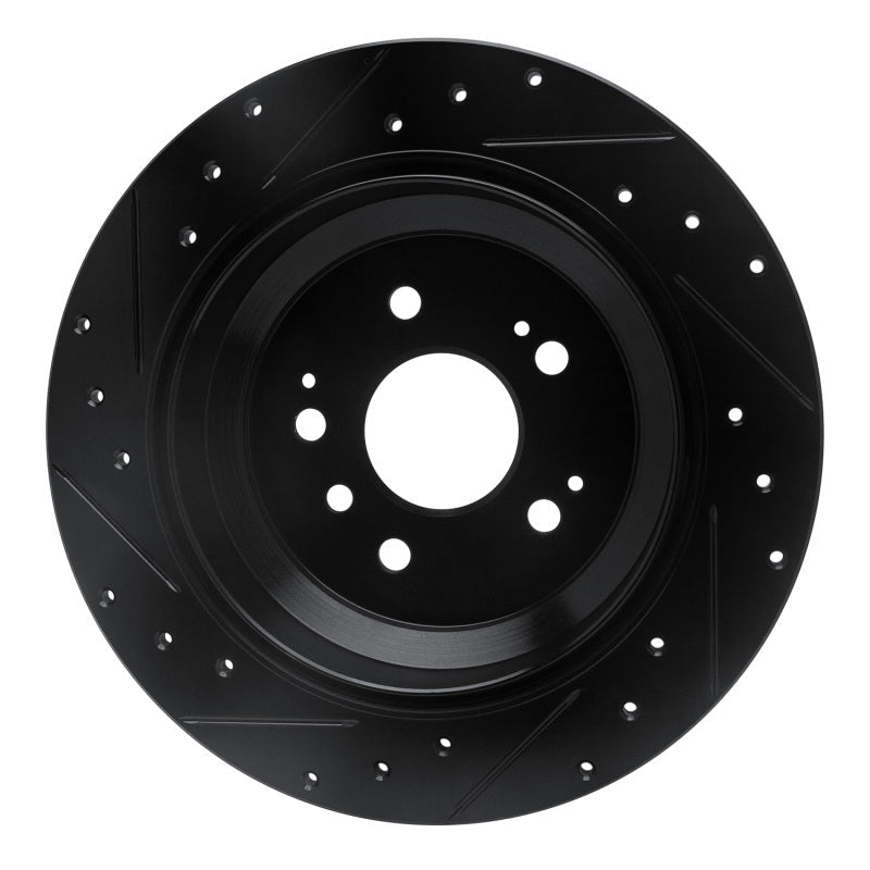 R1 Concepts Honda Ridgeline Rear Right Drilled & Slotted Black Brake Rotor (Part Number: RNC - ECB - 59062R) | rncECB - 59062R - JDMuscleSPK975963