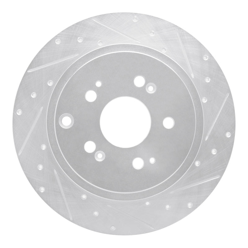 R1 Concepts Honda Ridgeline Rear Right Drilled & Slotted Silver Brake Rotor (Part rncEDZ - 59052R) | rncEDZ - 59052R - JDMuscleSPK986479