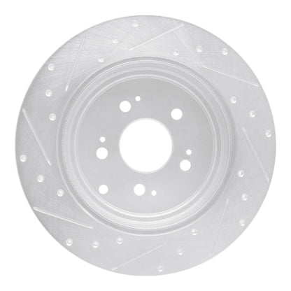 R1 Concepts Honda Ridgeline Rear Right Drilled & Slotted Silver Brake Rotor (Part rncEDZ - 59052R) | rncEDZ - 59052R - JDMuscleSPK986479
