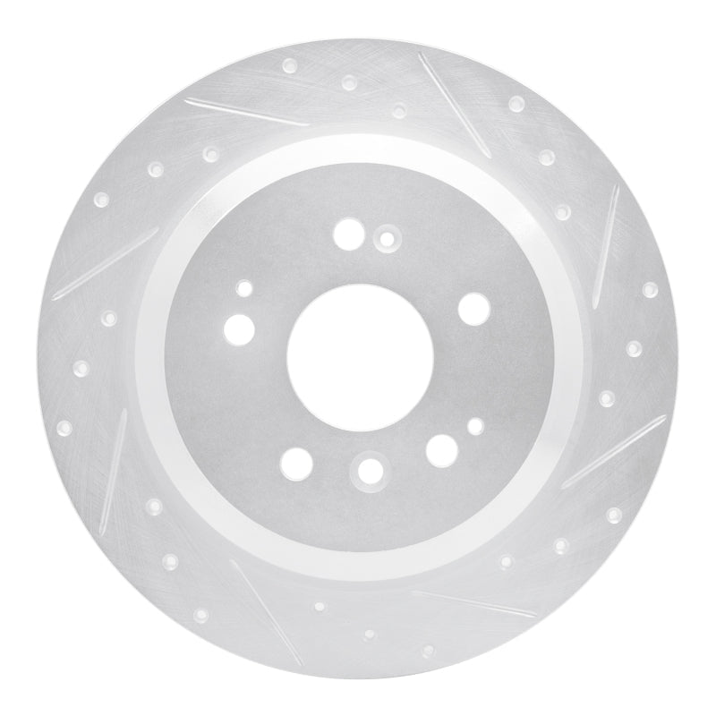 R1 Concepts Honda Ridgeline Rear Right Drilled & Slotted Silver Brake Rotor (Part rncEDZ - 59062R) | rncEDZ - 59062R - JDMuscleSPK986491