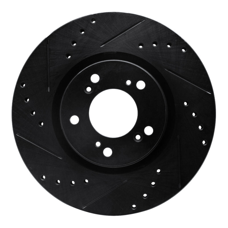 R1 Concepts Honda S2000 Front Left Drilled & Slotted Black Brake Rotor - Part rncECB - 59027L | rncECB - 59027L - JDMuscleSPK975911