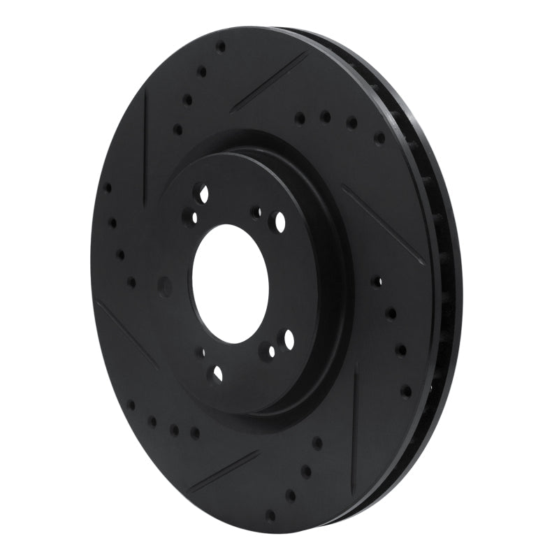 R1 Concepts Honda S2000 Front Left Drilled & Slotted Black Brake Rotor - Part rncECB - 59027L | rncECB - 59027L - JDMuscleSPK975911