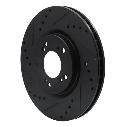 R1 Concepts Honda S2000 Front Left Drilled & Slotted Black Brake Rotor - Part rncECB - 59027L | rncECB - 59027L - JDMuscleSPK975911