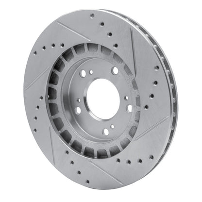 R1 Concepts Honda S2000 Front Left Drilled & Slotted Silver Brake Rotor (Part rncEDZ - 59027L) | rncEDZ - 59027L - JDMuscleSPK977277