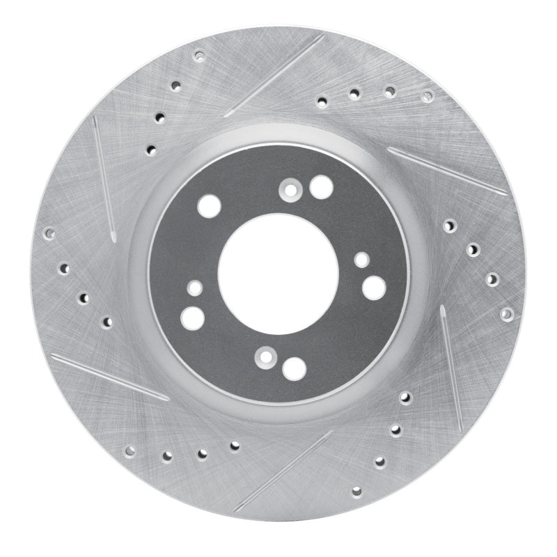 R1 Concepts Honda S2000 Front Left Drilled & Slotted Silver Brake Rotor (Part rncEDZ - 59027L) | rncEDZ - 59027L - JDMuscleSPK977277