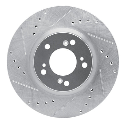 R1 Concepts Honda S2000 Front Left Drilled & Slotted Silver Brake Rotor (Part rncEDZ - 59027L) | rncEDZ - 59027L - JDMuscleSPK977277