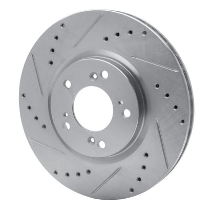 R1 Concepts Honda S2000 Front Left Drilled & Slotted Silver Brake Rotor (Part rncEDZ - 59027L) | rncEDZ - 59027L - JDMuscleSPK977277