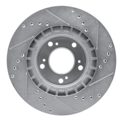 R1 Concepts Honda S2000 Front Left Drilled & Slotted Silver Brake Rotor (Part rncEDZ - 59027L) | rncEDZ - 59027L - JDMuscleSPK977277