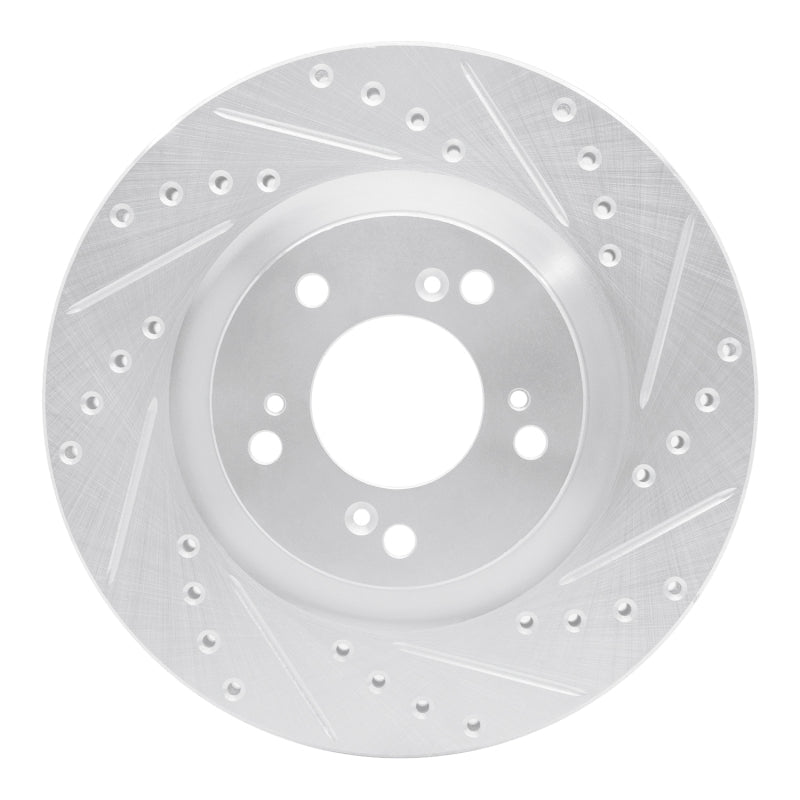 R1 Concepts Honda S2000 Front Right Drilled & Slotted Silver Brake Rotor (Part Number: rncEDZ - 59027R) | rncEDZ - 59027R - JDMuscleSPK977278