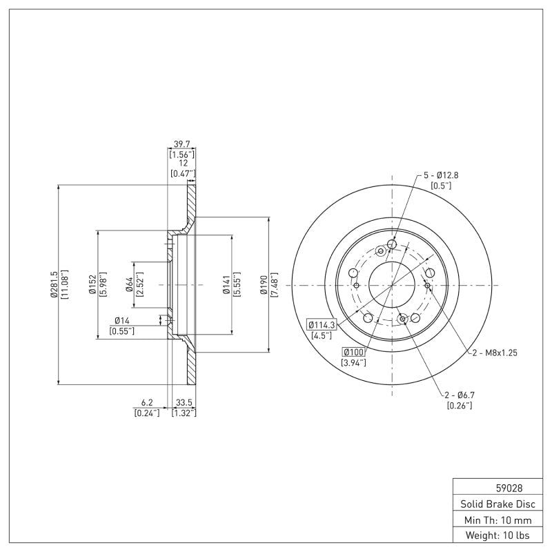 R1 Concepts Honda S2000 Rear Brake Rotor (Years 2000 - 2009) | rncERE - 59028 - JDMuscleSPK978340