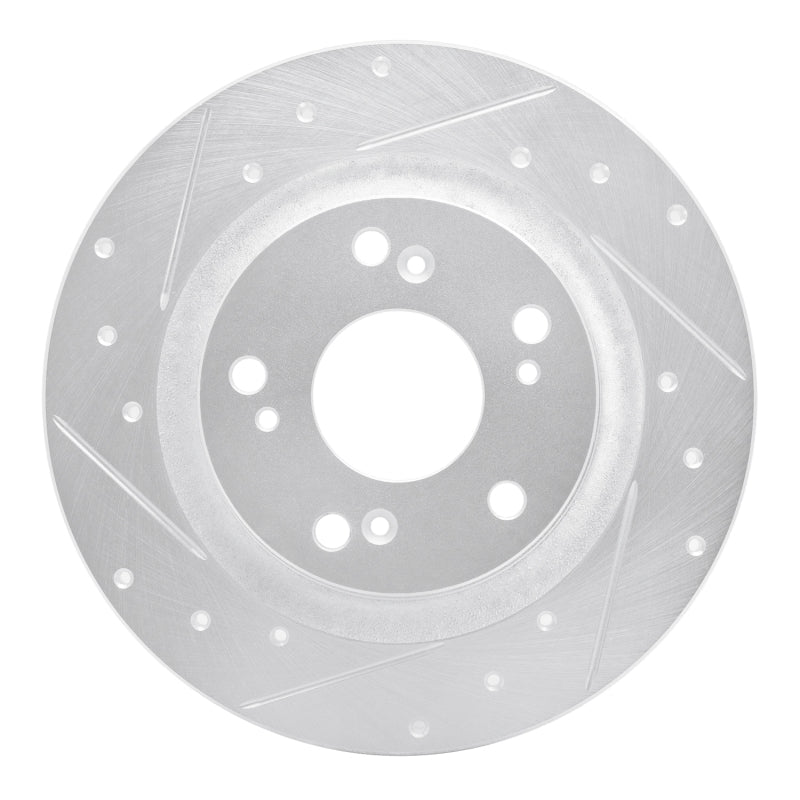 R1 Concepts Honda S2000 Rear Left Drilled & Slotted Silver Brake Rotor (Part rncEDZ - 59028L) | rncEDZ - 59028L - JDMuscleSPK977279