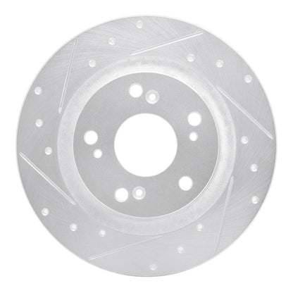 R1 Concepts Honda S2000 Rear Left Drilled & Slotted Silver Brake Rotor (Part rncEDZ - 59028L) | rncEDZ - 59028L - JDMuscleSPK977279