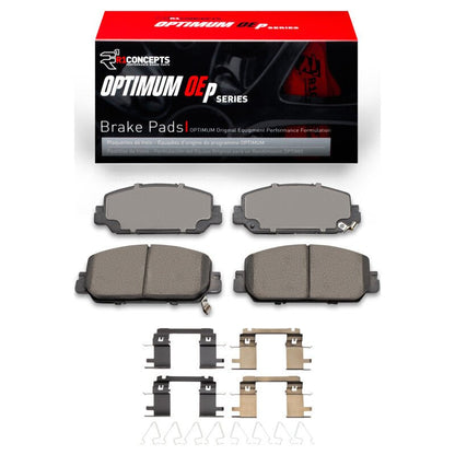 R1 Concepts Optimum OEp Front Brake Pads & Hardware Kit for 2017 - 2019 Honda CR - V | rnc2551 - 2036 - 01 - JDMuscleSPK947390