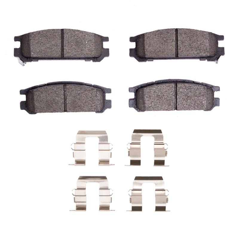 R1 Concepts Optimum OEp Rear Brake Pads & Hardware Kit for 1990 - 1999 Subaru Impreza | rnc2551 - 0471 - 01 - JDMuscleSPK947311