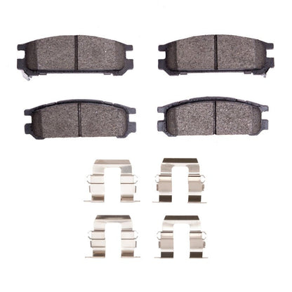 R1 Concepts Optimum OEp Rear Brake Pads & Hardware Kit for 1990 - 1999 Subaru Impreza | rnc2551 - 0471 - 01 - JDMuscleSPK947311
