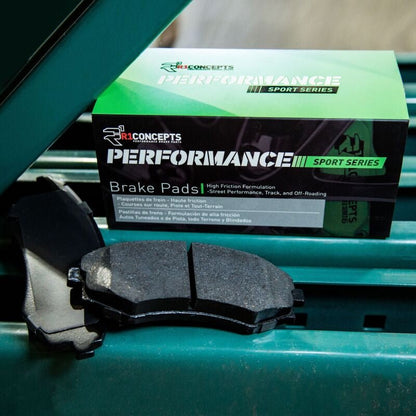 R1 Concepts Performance Sport Brake Pads and Hardware Kit for 2002 - 2007 Subaru WRX – Front | rnc2115 - 0929 - 01 - JDMuscleSPK943535