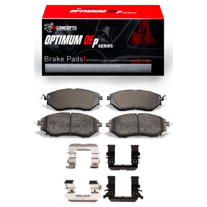 R1 Concepts R1 Optimum OEp Front Brake Pads & Hardware Kit for 2005 - 2021 Subaru Tribeca | rnc2551 - 1078 - 01 - JDMuscleSPK936593