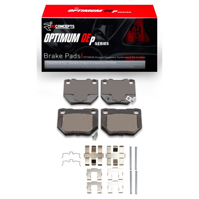 R1 Concepts R1 Optimum OEp Rear Brake Pads & Hardware Kit for 2006 - 2007 Subaru Impreza | rnc2551 - 0461 - 11 - JDMuscleSPK936483