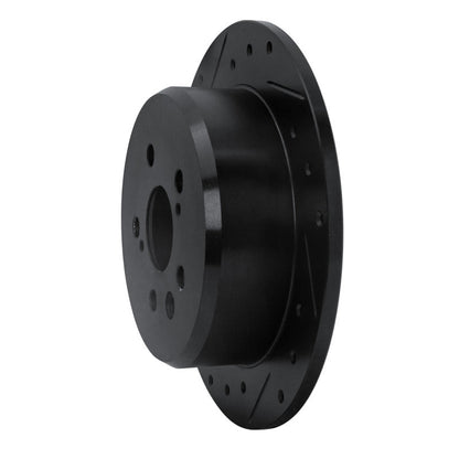 R1 Concepts Rear Left Drilled & Slotted Black Brake Rotor for 1994 - 1995 Toyota Celica | rncECB - 76060L - JDMuscleSPK983699