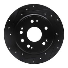 R1 Concepts Rear Left Drilled & Slotted Black Brake Rotor for 2002 - 2004 Honda CR - V | rncECB - 59046L - JDMuscleSPK975940