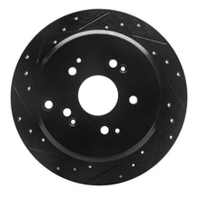 R1 Concepts Rear Left Drilled & Slotted Black Brake Rotor for 2002 - 2004 Honda Odyssey | rncECB - 59047L - JDMuscleSPK975942
