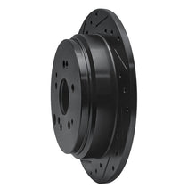 R1 Concepts Rear Left Drilled & Slotted Black Brake Rotor for 2002 - 2004 Honda Odyssey | rncECB - 59047L - JDMuscleSPK975942