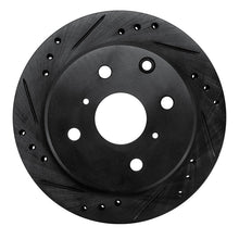 R1 Concepts Rear Left Drilled & Slotted Black Brake Rotor for Toyota Celica 1982 - 1985 | rncECB - 76014L - JDMuscleSPK983655
