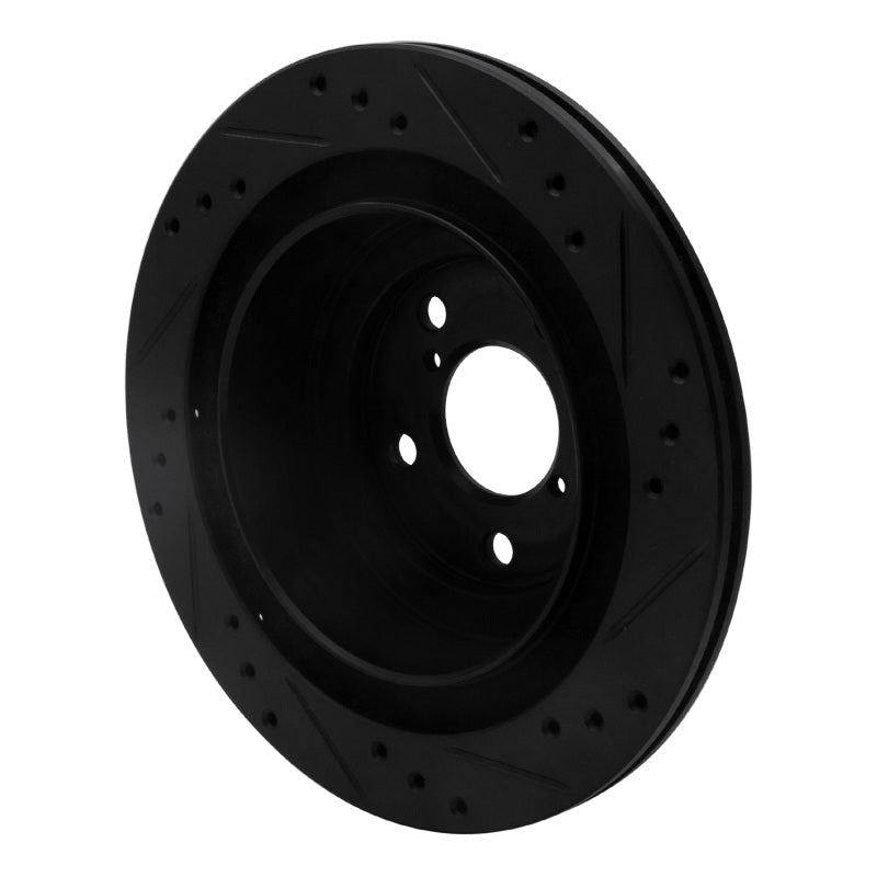 R1 Concepts Rear Left Drilled & Slotted Brake Rotor for 2005 - 2009 Subaru Legacy | rncECB - 13019L - JDMuscleSPK973624
