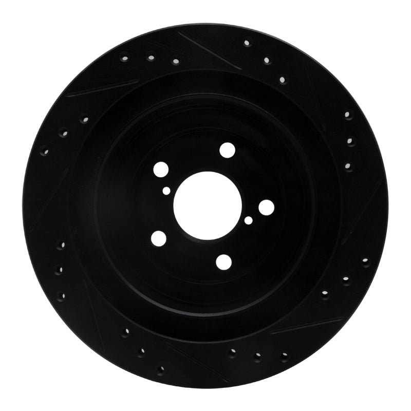 R1 Concepts Rear Left Drilled & Slotted Brake Rotor for 2005 - 2009 Subaru Legacy | rncECB - 13019L - JDMuscleSPK973624