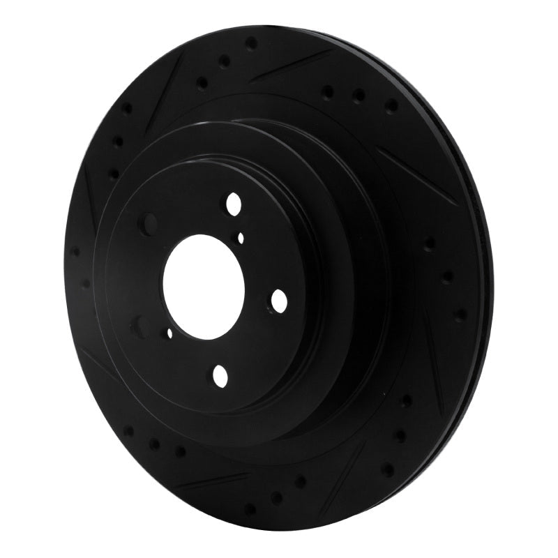R1 Concepts Rear Left Drilled & Slotted Brake Rotor for 2005 - 2009 Subaru Legacy | rncECB - 13019L - JDMuscleSPK973624