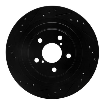 R1 Concepts Rear Left Drilled & Slotted Brake Rotor for 2005 - 2009 Subaru Legacy | rncECB - 13019L - JDMuscleSPK973624