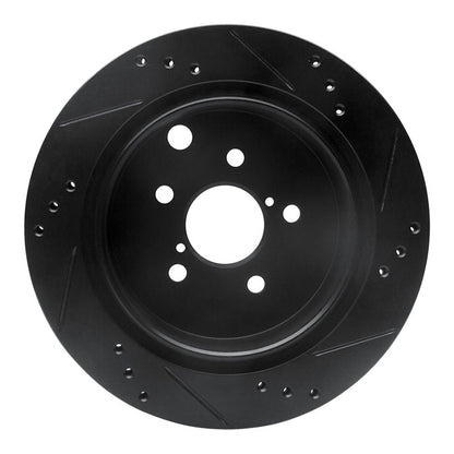 R1 Concepts Rear Left Drilled & Slotted Brake Rotor for 2014 - 2018 Subaru Forester | rncECB - 13027L - JDMuscleSPK973640