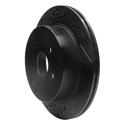 R1 Concepts Rear Left Drilled & Slotted Brake Rotor for 2014 - 2018 Subaru Forester | rncECB - 13027L - JDMuscleSPK973640