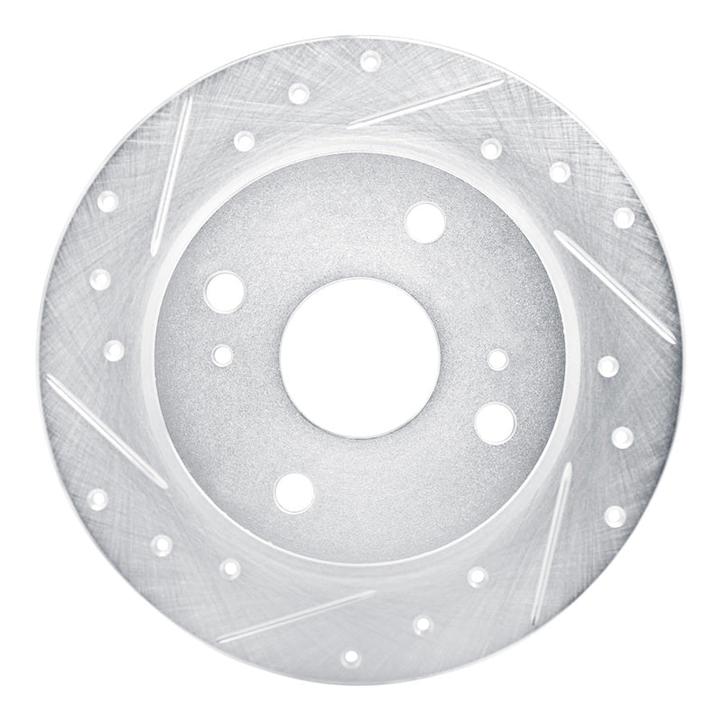 R1 Concepts Rear Left Drilled & Slotted Silver Brake Rotor for 1979 - 1981 Toyota Celica | rncEDZ - 76012L - JDMuscleSPK987471