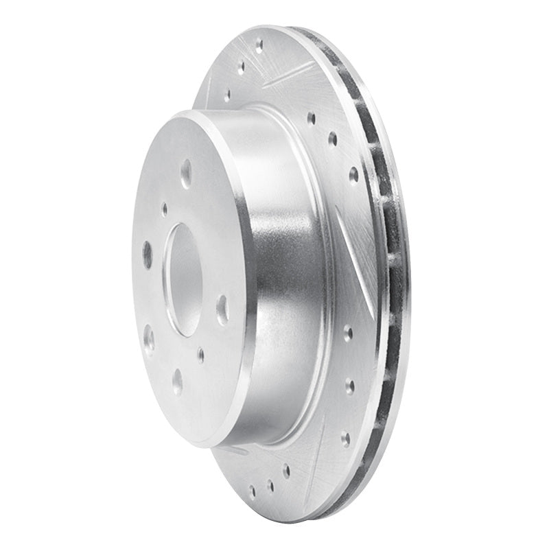 R1 Concepts Rear Left Drilled & Slotted Silver Brake Rotor for 1984 - 1988 Toyota Cressida | rncEDZ - 76025L - JDMuscleSPK987493